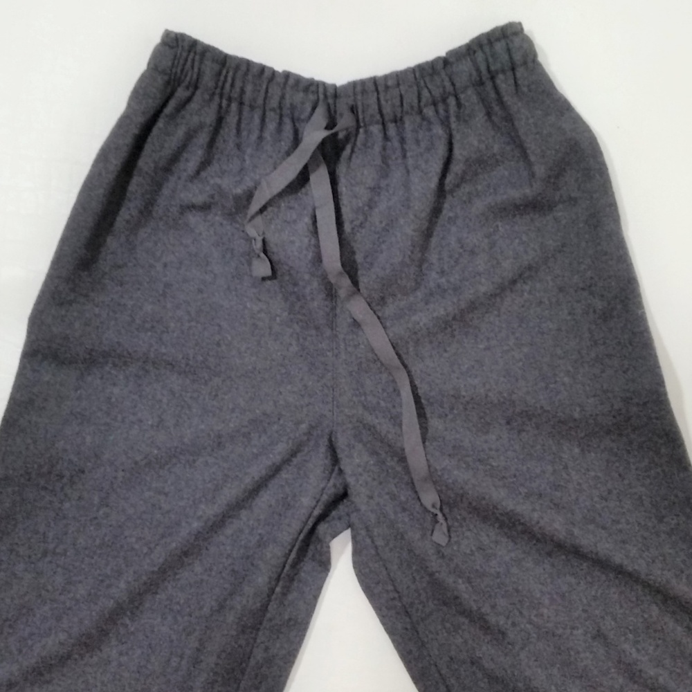 Men's 100% Wool Drop crotch Drawstring Pants Gray - Picture 3 of 6